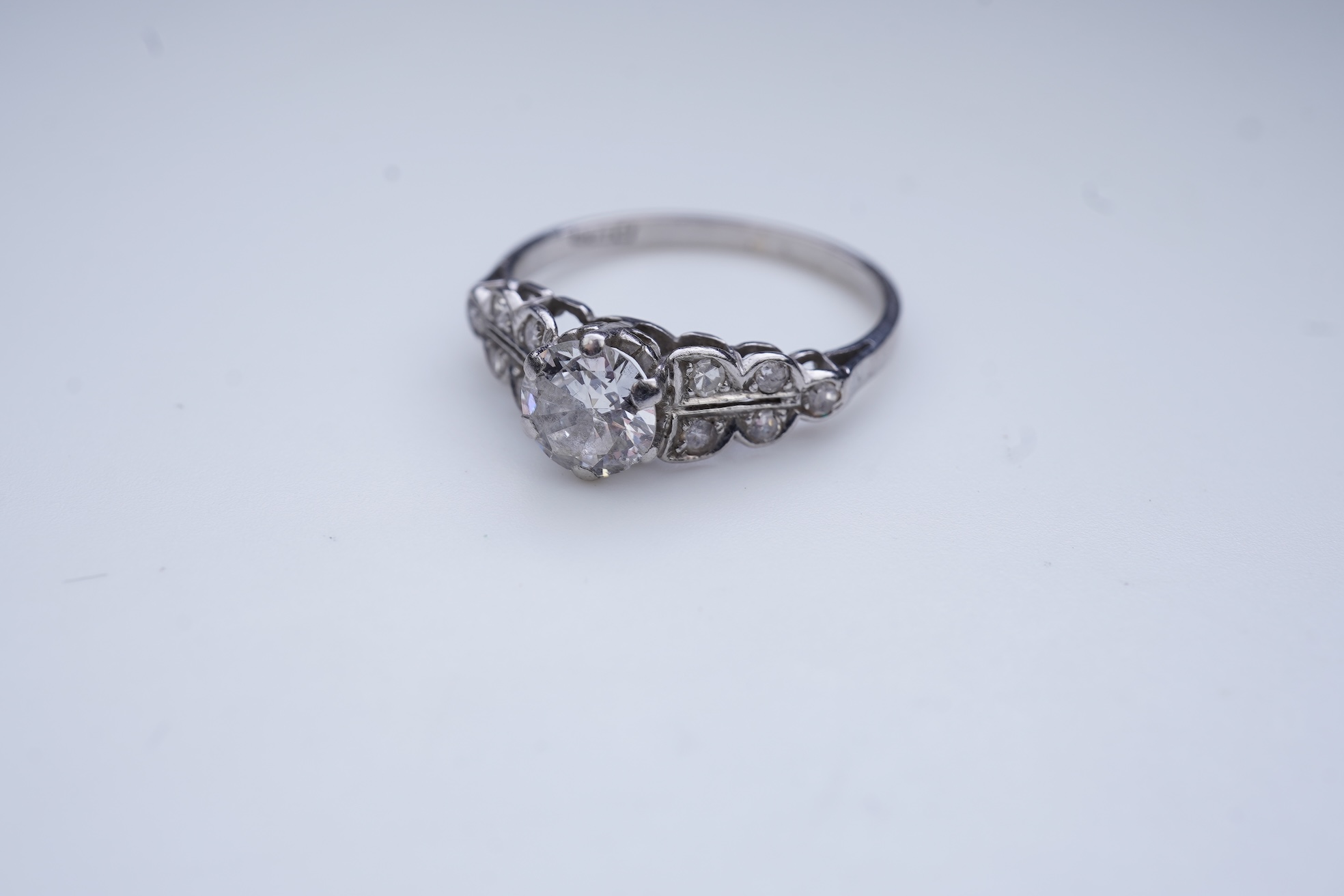 A diamond ring, mid 20th century